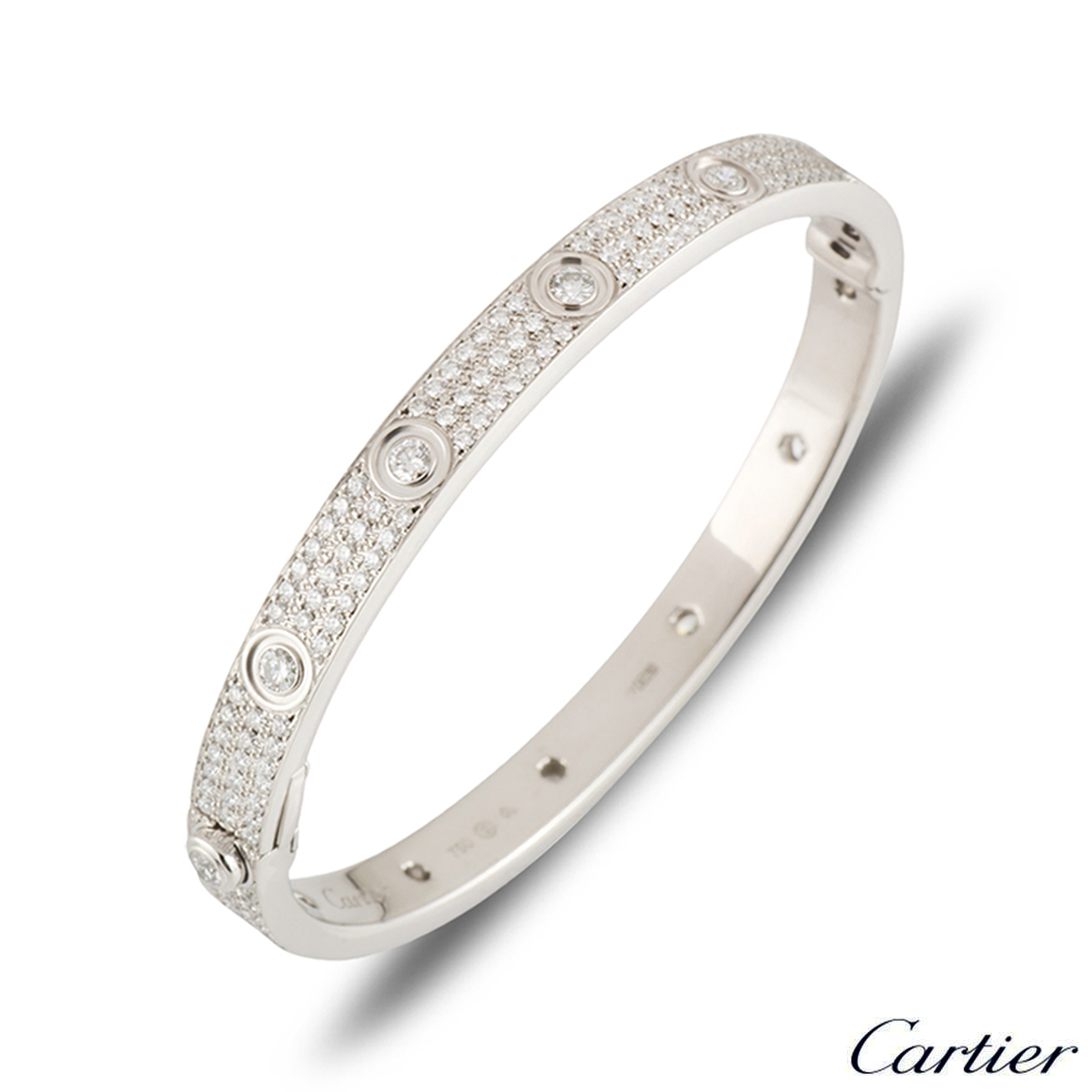 cartier white gold diamond bracelet